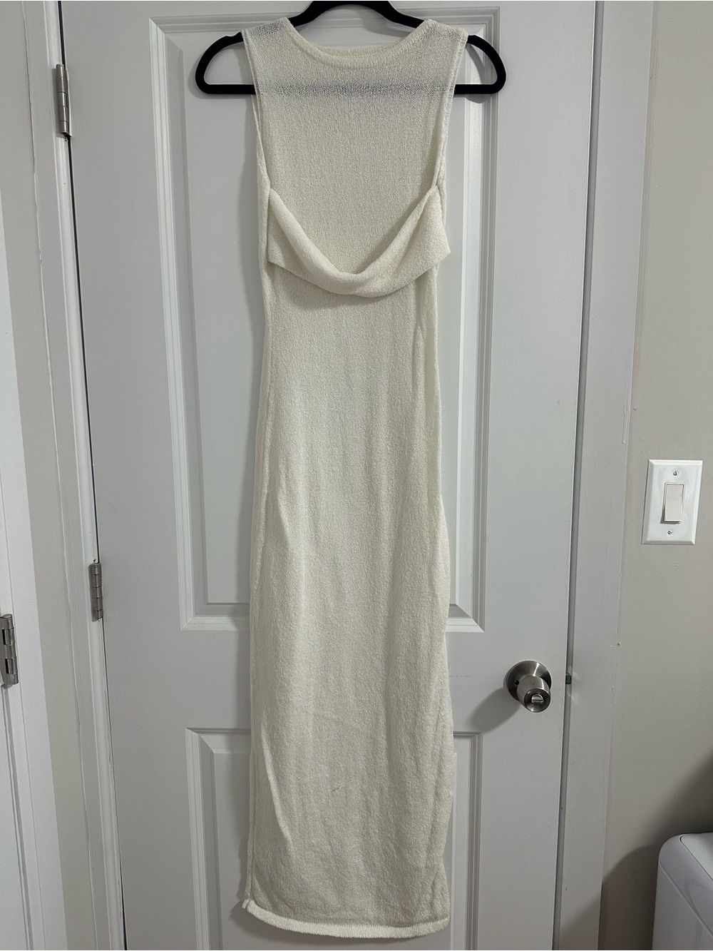Amazon Mesh Cream Sleeveless Maxi Dress